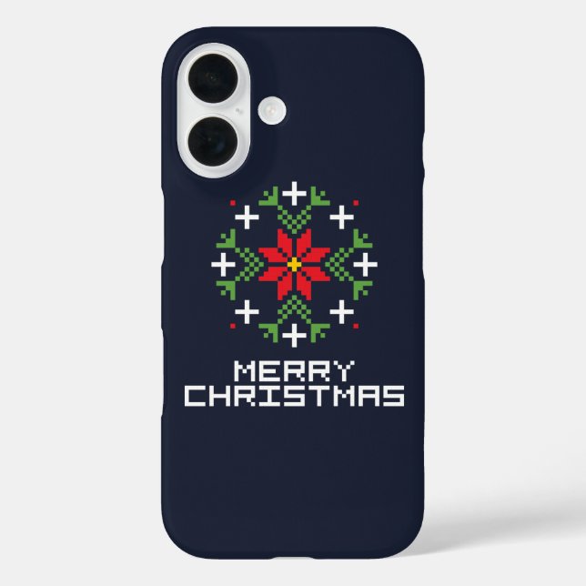 Frohe Weihnachtsmuster 6 Case-Mate iPhone Hülle (Rückseite)
