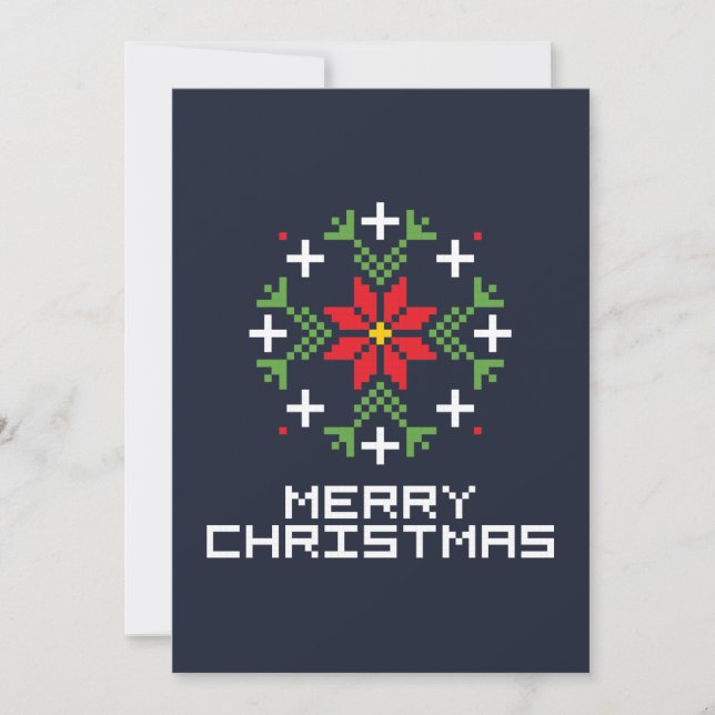 Frohe Weihnachtsmuster 6 Einladung (Vorderseite)