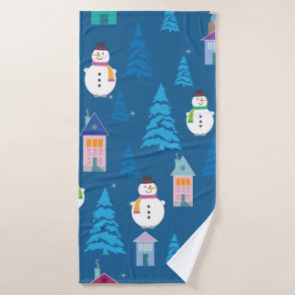 Frohe Weihnachtsmuster Badehandtuch