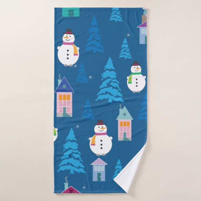 Frohe Weihnachtsmuster Badehandtuch (Badehandtuch)