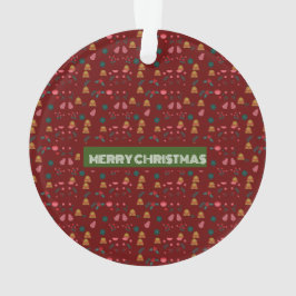 Frohe Weihnachtsmuster Elegant Ornament