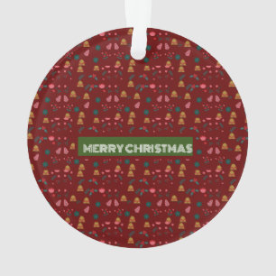 Frohe Weihnachtsmuster Elegant Ornament