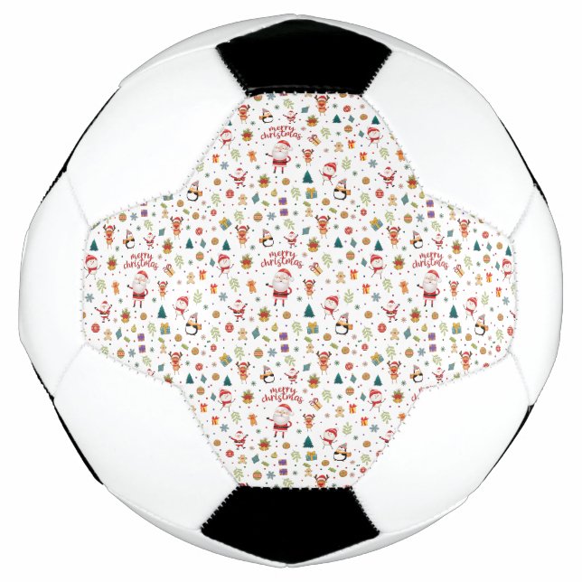 Frohe Weihnachtsmuster Fußball (Vorderseite)