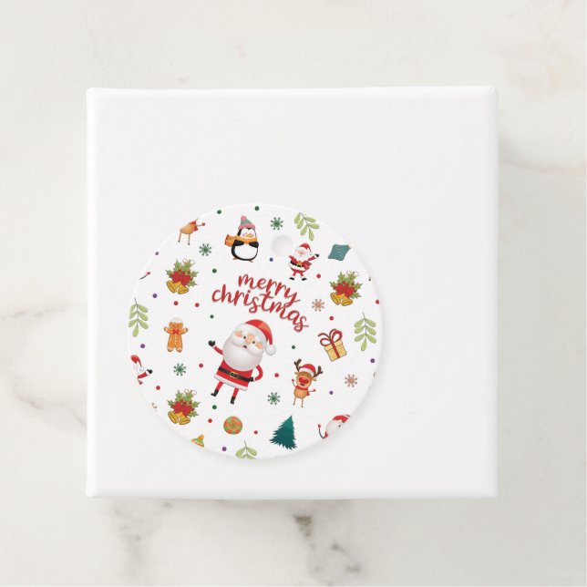 Frohe Weihnachtsmuster Geschenkanhänger (Beispiel)