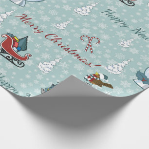 Frohe Weihnachtsmuster Geschenkpapier