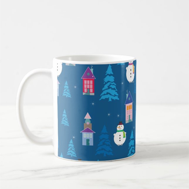 Frohe Weihnachtsmuster Kaffeetasse (Links)
