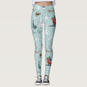 Frohe Weihnachtsmuster Leggings
