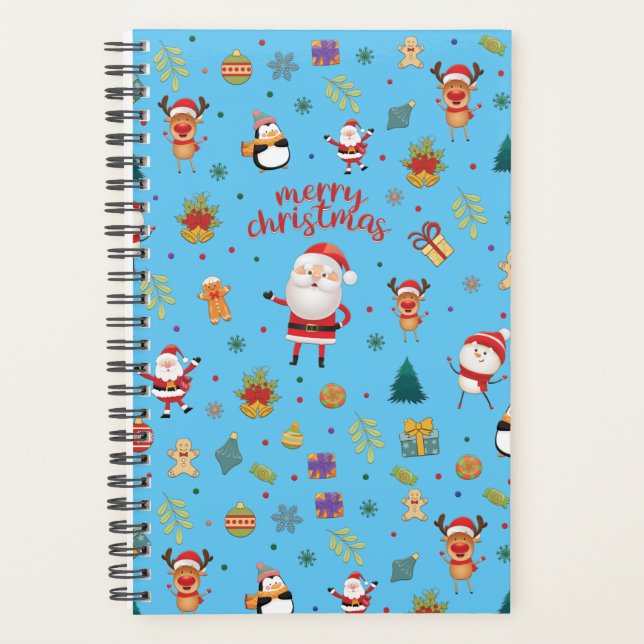 Frohe Weihnachtsmuster Planer (Vorderseite)