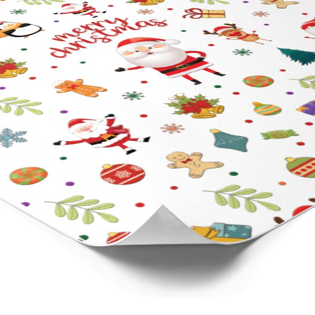 Frohe Weihnachtsmuster Poster (Ecke)