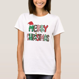 Frohe Weihnachtsmuster T-Shirt