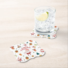 Frohe Weihnachtsmuster Untersetzer