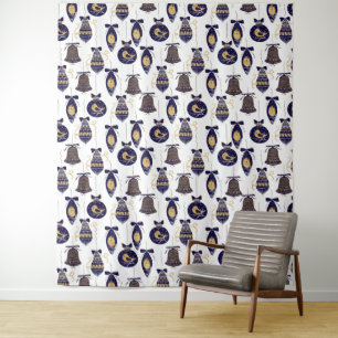 Frohe Weihnachtsmuster Wandteppich