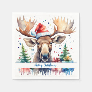 Frohe Weihnachtsmütze - Serviette