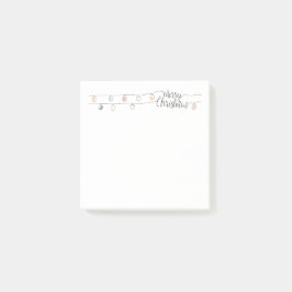 Frohe Weihnachtsnoten mit Lichtern Post-it Klebezettel