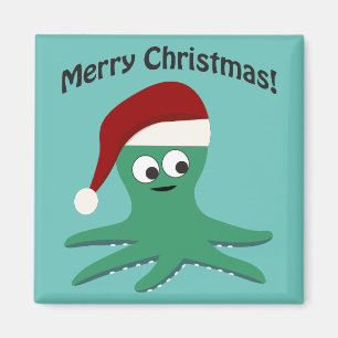 Frohe Weihnachtsoktopus Magnet