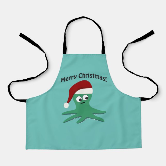 Frohe Weihnachtsoktopus Schürze (Vorderseite)