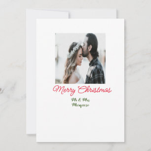 Frohe Weihnachtspaar Foto geben Namen glücklichen Einladung