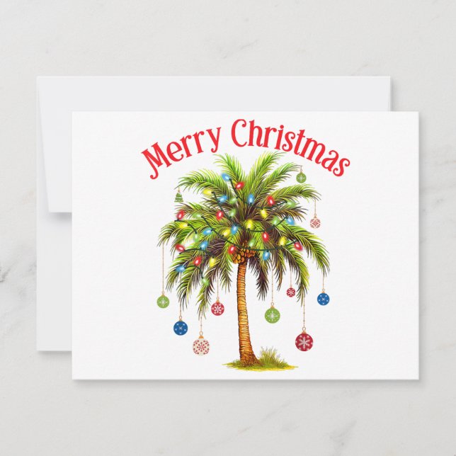 Frohe Weihnachtspalme Tree Light Hawaiian Tropical (Vorderseite)