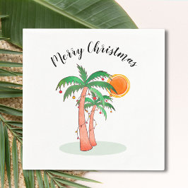 Frohe Weihnachtspalmen Bäume Sun Napkins Serviette