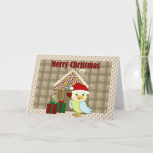 Frohe Weihnachtsparrot Feiertagskarte