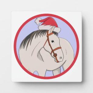 Frohe Weihnachtspferde Fotoplatte