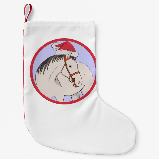 Frohe Weihnachtspferde Kleiner Weihnachtsstrumpf (Vorderseite)