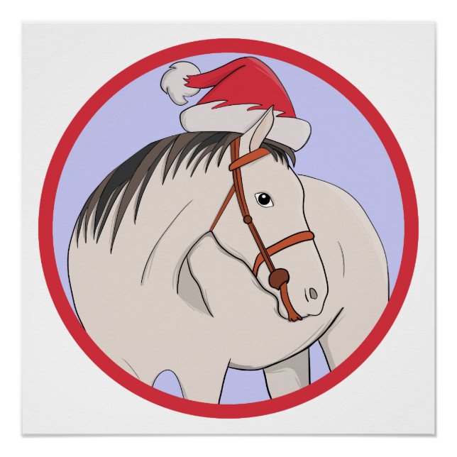 Frohe Weihnachtspferde Poster (Vorderseite)