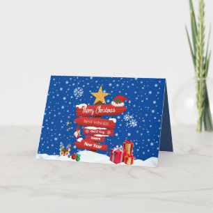 Frohe Weihnachtspole Dankeskarte
