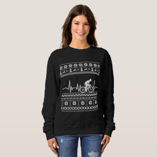 Frohe Weihnachtspulli auf dem Fahrrad Sweatshirt
