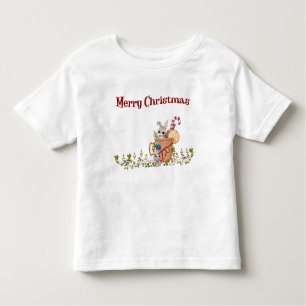 Frohe WeihnachtsRabbit Teasing Bunny Holiday Szene Kleinkind T-shirt