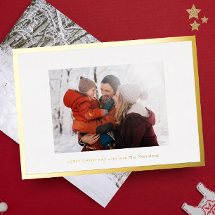 Frohe Weihnachtsrahmen Foto-Rahmen minimal gold Folien Feiertagskarte