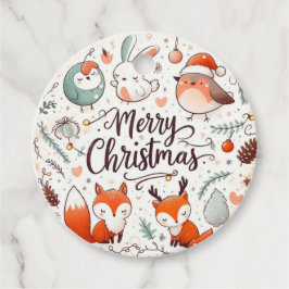 Frohe Weihnachtsrobben und Füchse Geschenkanhänger