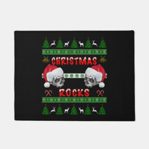 Frohe WeihnachtsROCKS Ugly Christmas Sweater Fußmatte