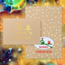 Frohe Weihnachtsrower Custom Text Foil Card