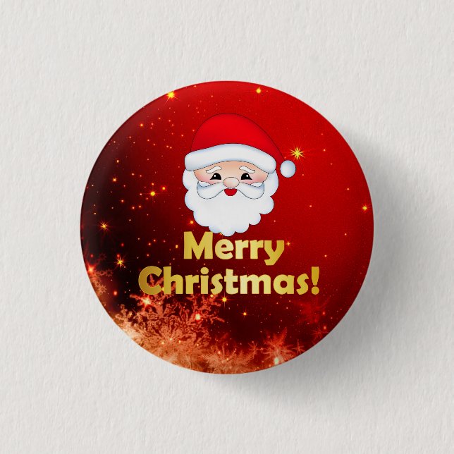 Frohe Weihnachtsrunde Button (Vorderseite)