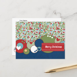 Frohe Weihnachtsrunde Postkarte