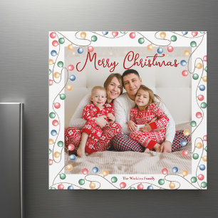 Frohe Weihnachtssaison der Lichter Foto Magnet Car