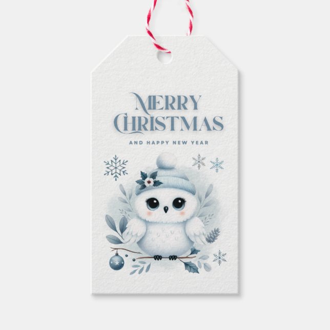 Frohe Weihnachtsschale Geschenkanhänger (Vorderseite)
