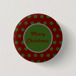 Frohe Weihnachtsschaltfläche (Maroon & Hunter) Button