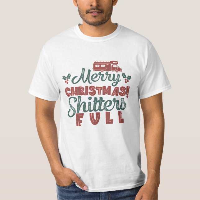 Frohe Weihnachtsschauer Vollpension T-Shirt (Vorderseite)