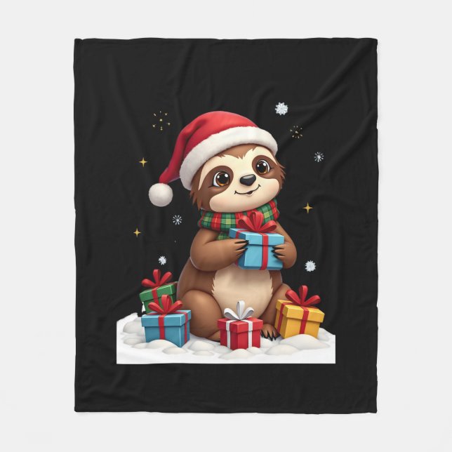 Frohe Weihnachtsschlendrian süße Weihnachten Fault Fleecedecke (Vorderseite)