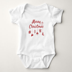 Frohe Weihnachtsschmuck Baby Strampler