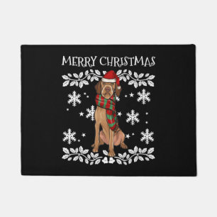 Frohe Weihnachtsschmuck Drahthaar Vizsla Xmas Fußmatte