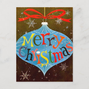 Frohe Weihnachtsschmuck Feiertagspostkarte
