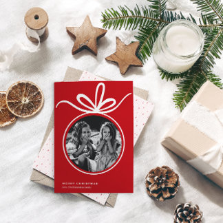 Frohe Weihnachtsschmuck-Foto Feiertagskarte