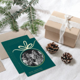 Frohe Weihnachtsschmuck-Foto Folien Feiertagskarte