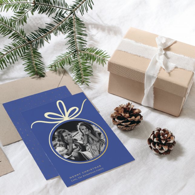 Frohe Weihnachtsschmuck-Foto Folien Feiertagskarte (Von Creator hochgeladen)