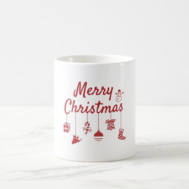 Frohe Weihnachtsschmuck Kaffeetasse (Mittel)