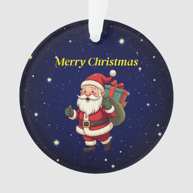 Frohe Weihnachtsschmuck Ornament (Vorderseite)