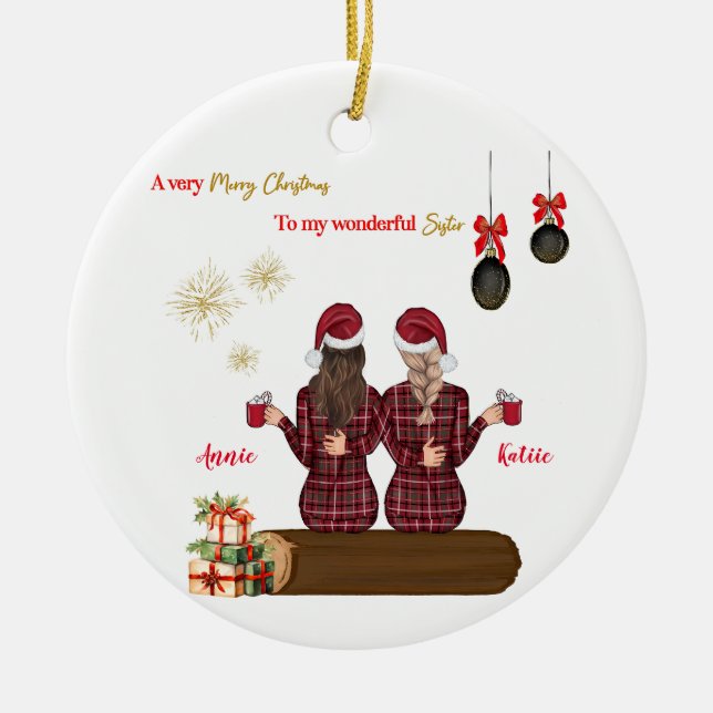 Frohe Weihnachtsschmuck Personalisierter bester Fr (Vorne)